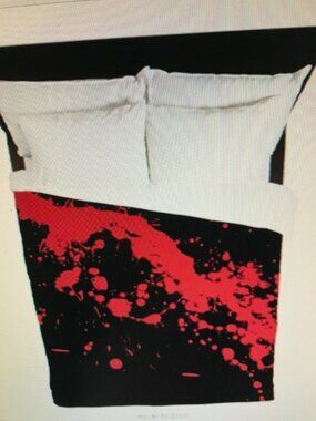 NEW HALLOWEEN GOTH BLOOD BLOODY DRIPS DUVET COVER COMFORTER FULL/QUEEN